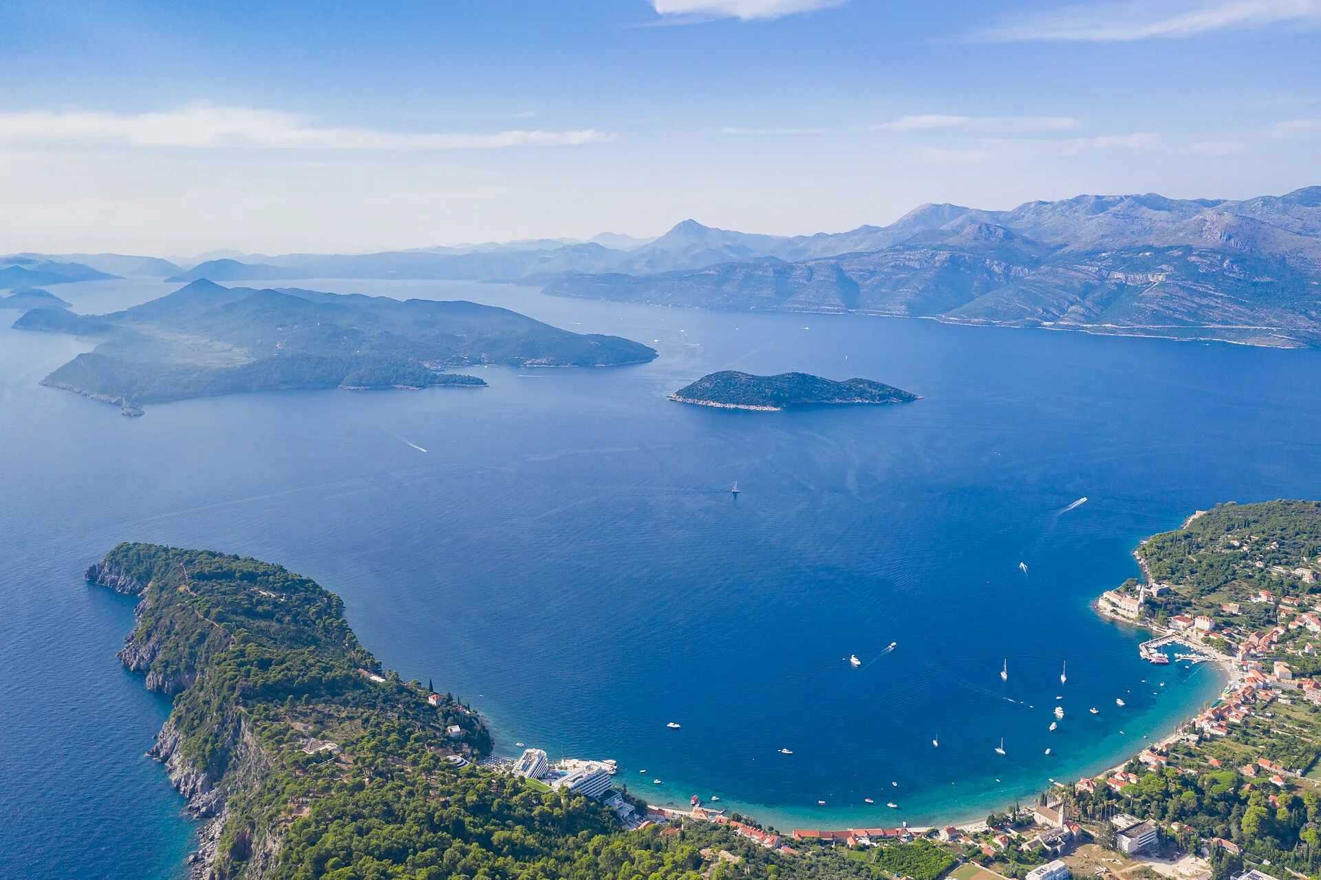 Lopud’s waterfront, in the Elaphiti Islands.